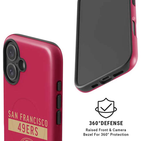 NFL San Francisco 49ers Red Performance Series iPhone 16 Plus Magsafe Impact Case